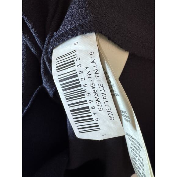 Eliza J Puff Sleeve Shirtdress Navy Blue Sz 6 NWT - Picture 14 of 16